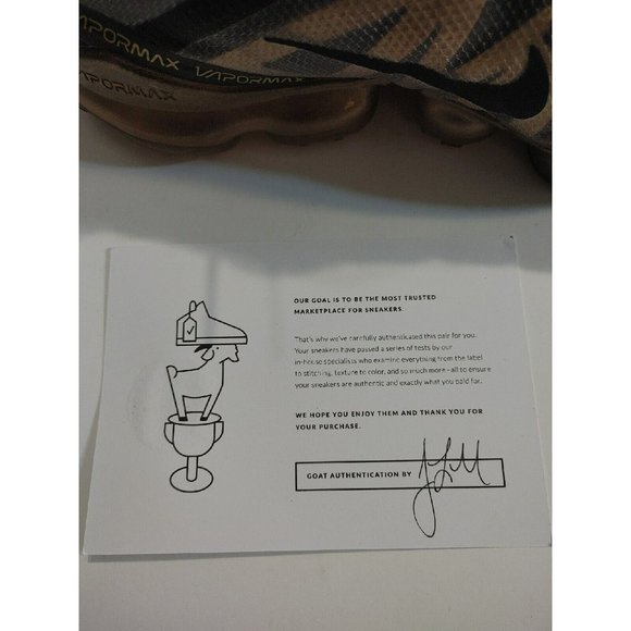 Men’s 2019 Nike Air VaporMax Sz 11.5 Black & Gold AR6631-002 Great Condition - Picture 2 of 8